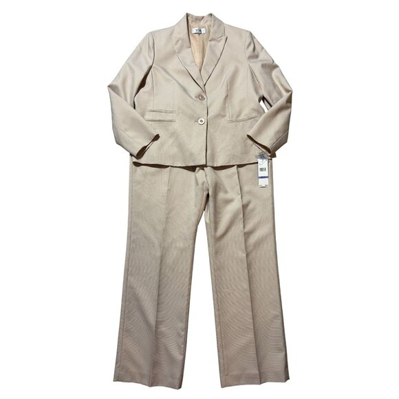 Le Suit Women’s 2-Piece Suit Set Sz 18 | Blazer & Pants Pastel Blush | MSRP $200 - Picture 2 of 15